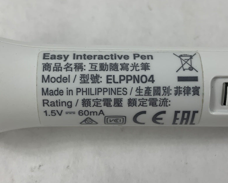 Epson ELPPN04 Easy Interactive Pen Blue Drawing Tool Power Tested
