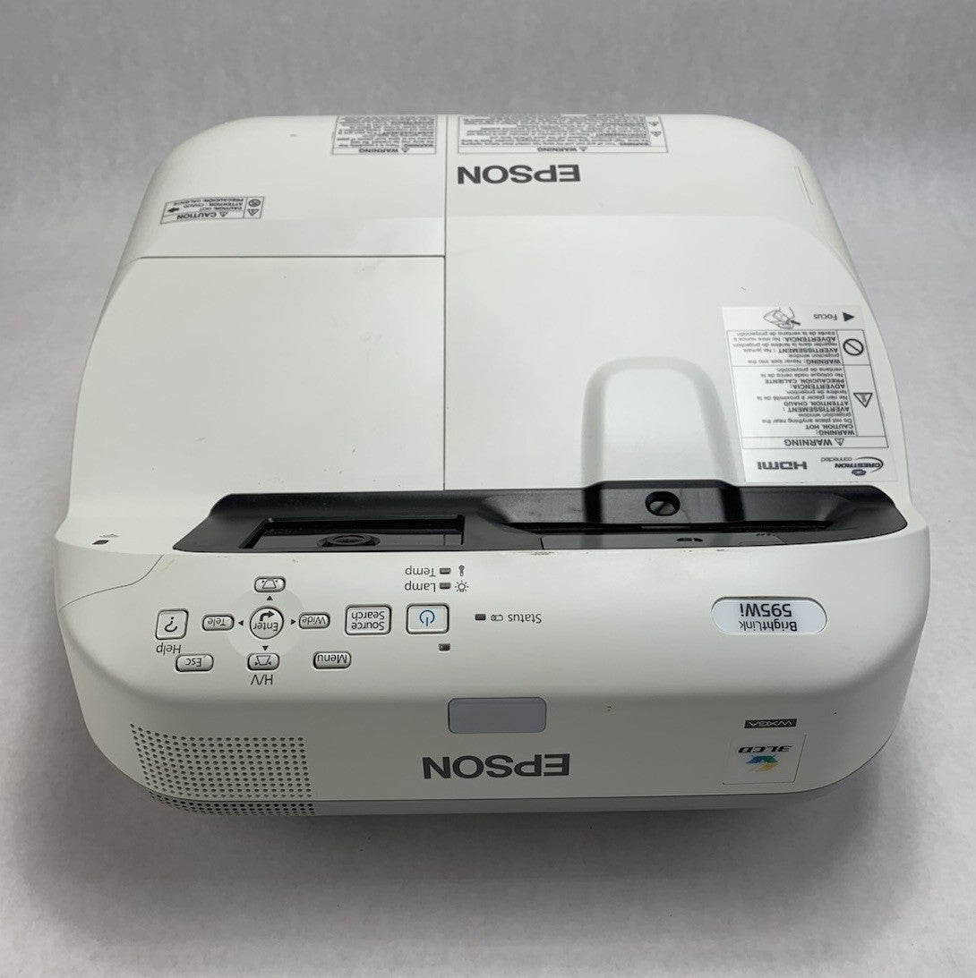 Epson BrightLink 595Wi H599A LCD Projector 654 Lamp Hours - No Remote3