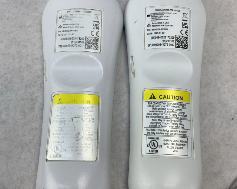 Curbell Medical NUHSDAAV Gen4 Nurse Call Handheld Pendant for Ascom - Lot of 2