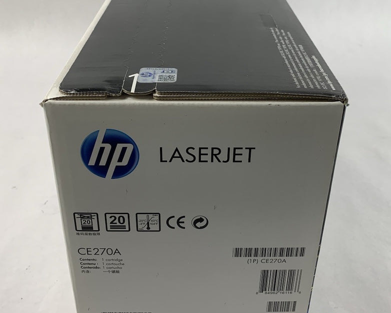 HP LaserJet 650A CE270A Black Toner Cartridge Exp: Feb 2015