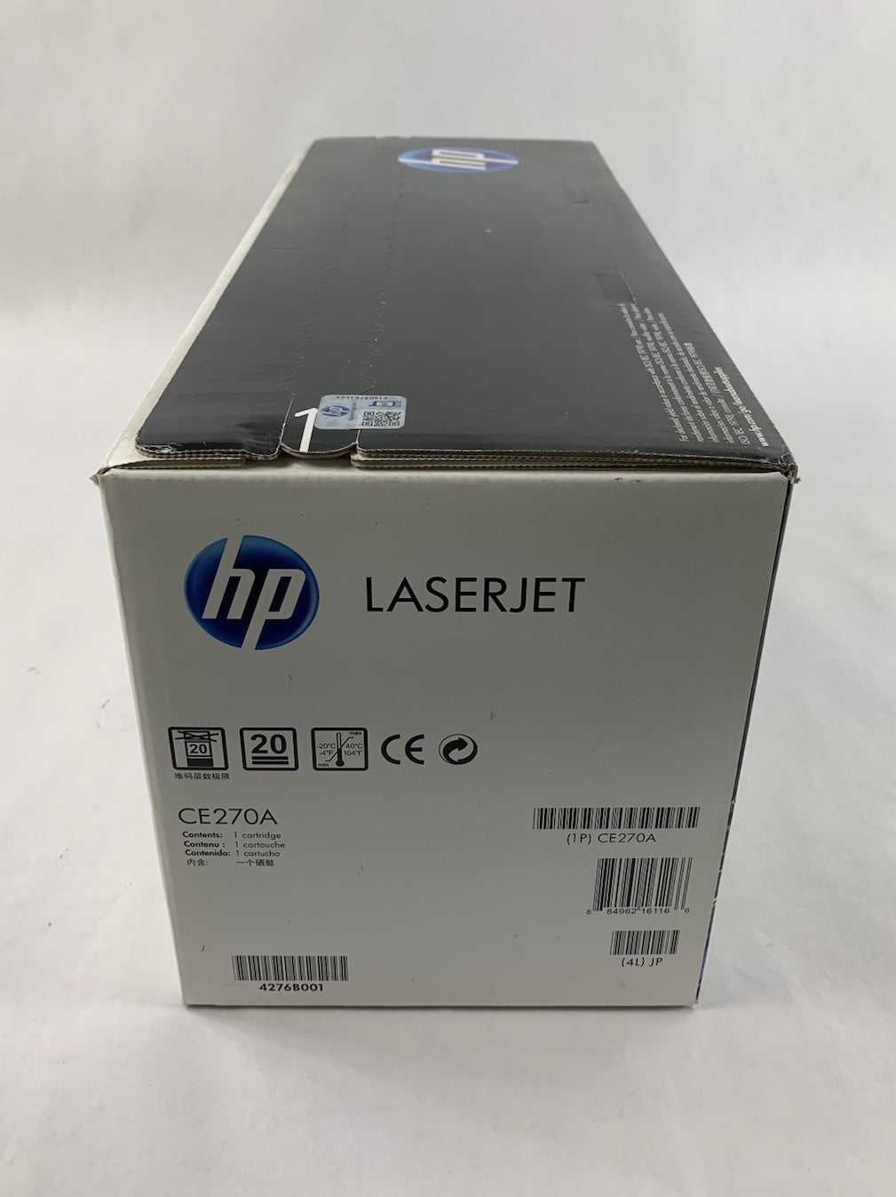 HP LaserJet 650A CE270A Black Toner Cartridge Exp: Feb 20156