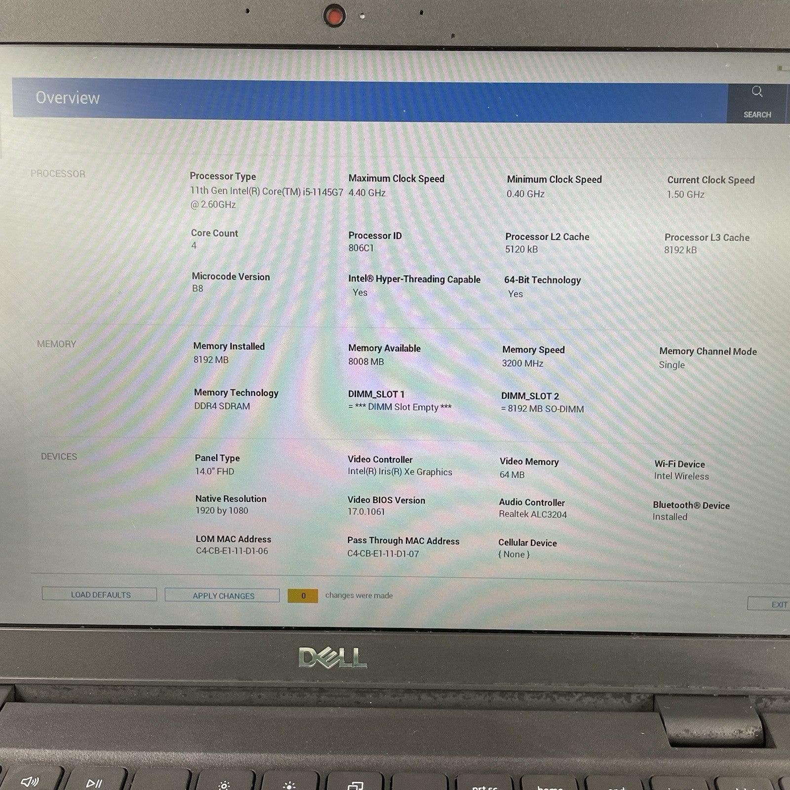 Dell Latitude 3420 14" i5-1145G7 2.60 GHz 8 GB RAM No SSD/OS/AC - Scratched3
