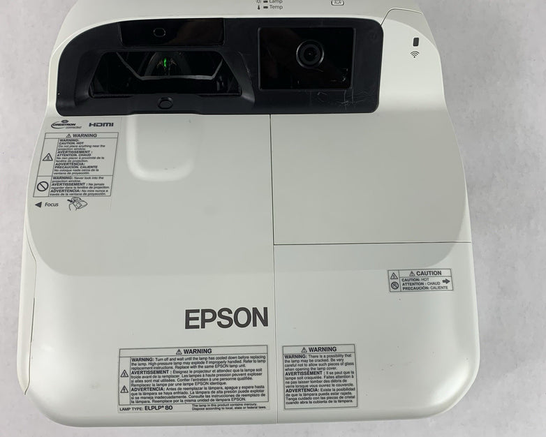 Epson H599A BrightLink 595Wi LCD Lamp Projector 3863 Lamp Hours - No Remote