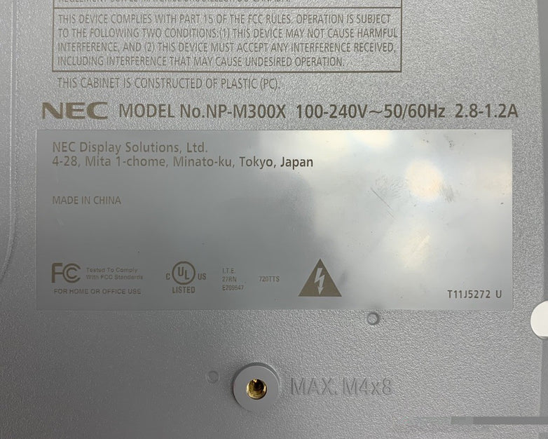NEC NP-M300X LCD Lamp Projector 144 Lamp Hours w/ Remote