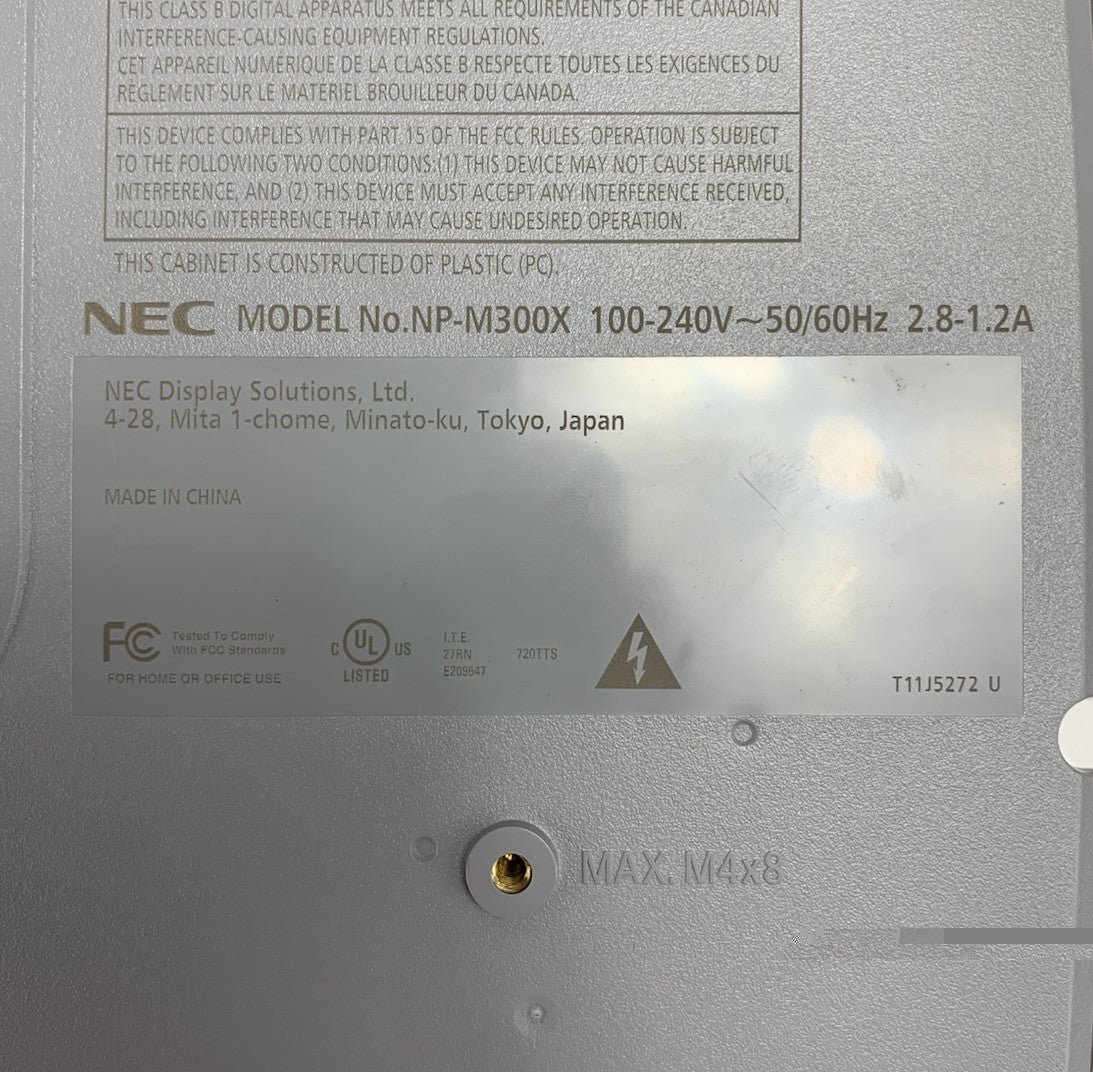 NEC NP-M300X LCD Lamp Projector 144 Lamp Hours w/ Remote10