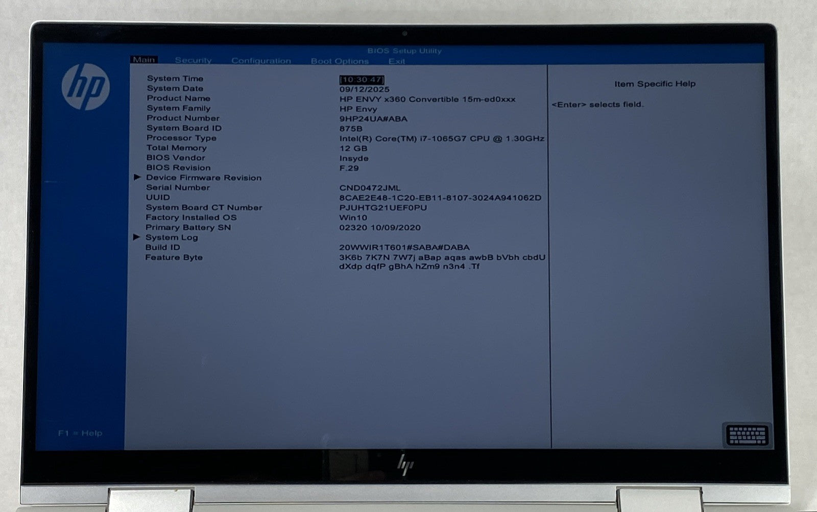 HP Envy x360 m Convertible 15m-ed0023dx 15.6" Touch i7-1065G7 12GB RAM No HDD/OS