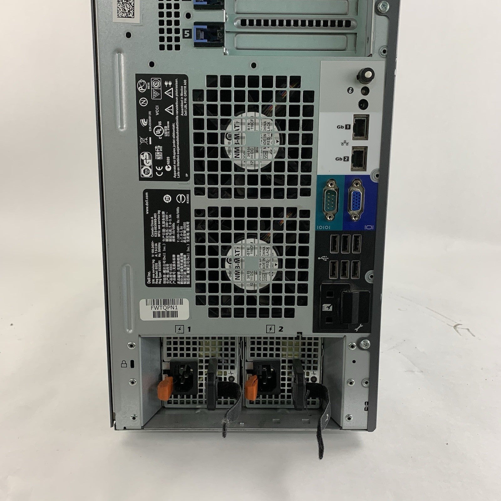 Dell PowerEdge T610 Server 2x Intel Xeon E5620 2.4GHz 16GB RAM No OS/HDD13