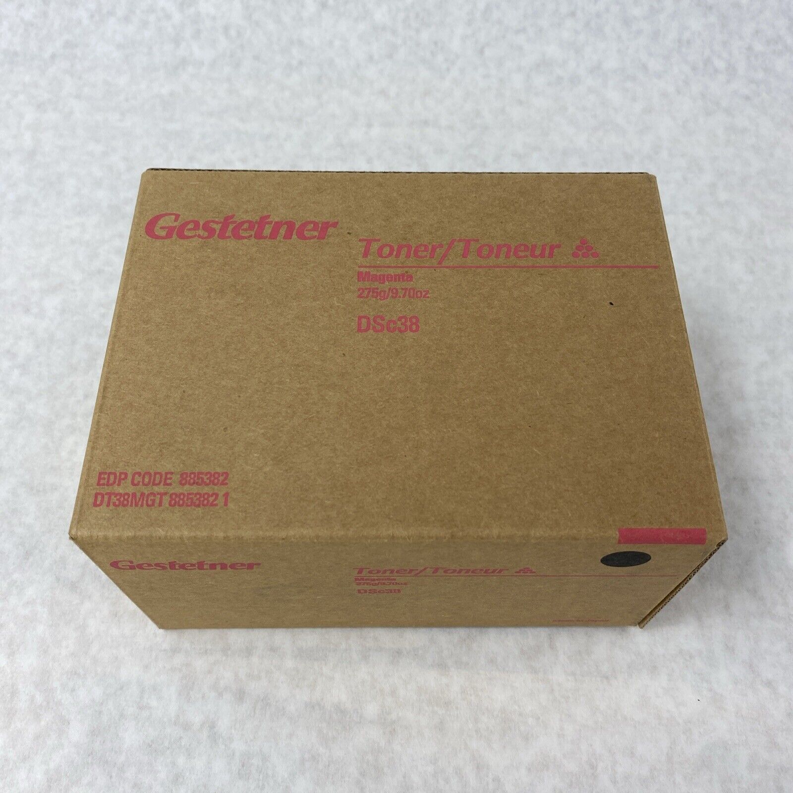 Genuine Gestetner DSc38 Magenta Toner Cassette 275g 9.70oz 885382