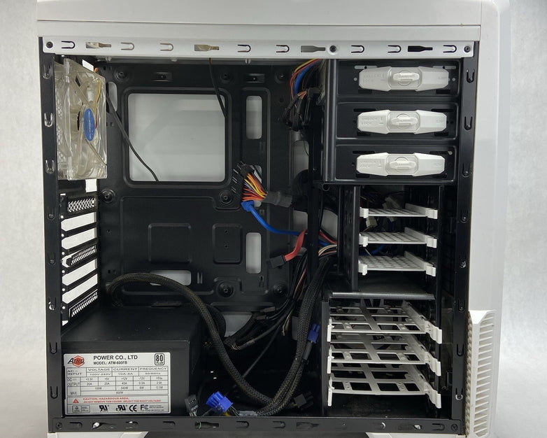 Cyber Power Mid Tower Gaming Computer Case ATNG ATM-600FB 600W ATX PSU 80 PLUS