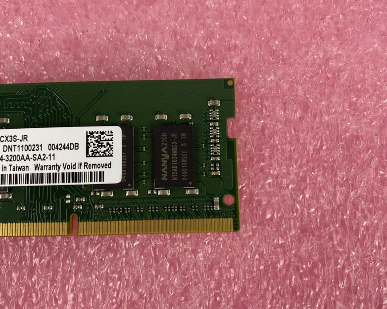 Nanya NT8GA64D88CX3S-JR PC4-3200AA-SA2-11 8GB 1Rx8 Memory Ram
