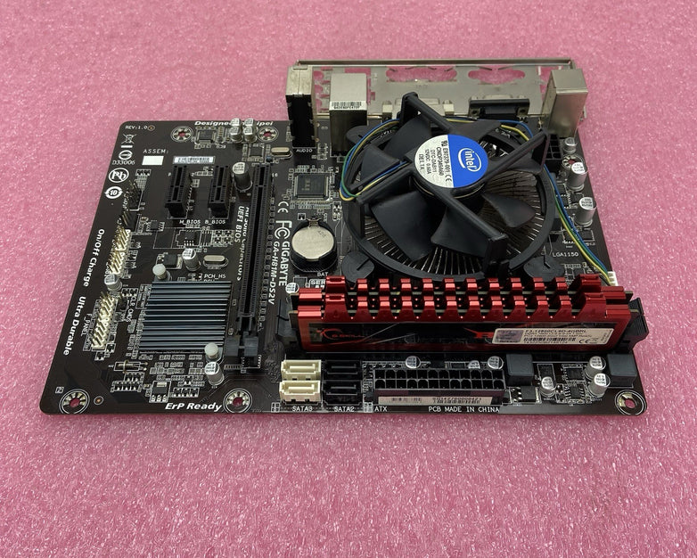 Gigabyte H81M-DS2V Motherboard Intel Pentium G3220 3GHz 4GB RAM w/IO Shield