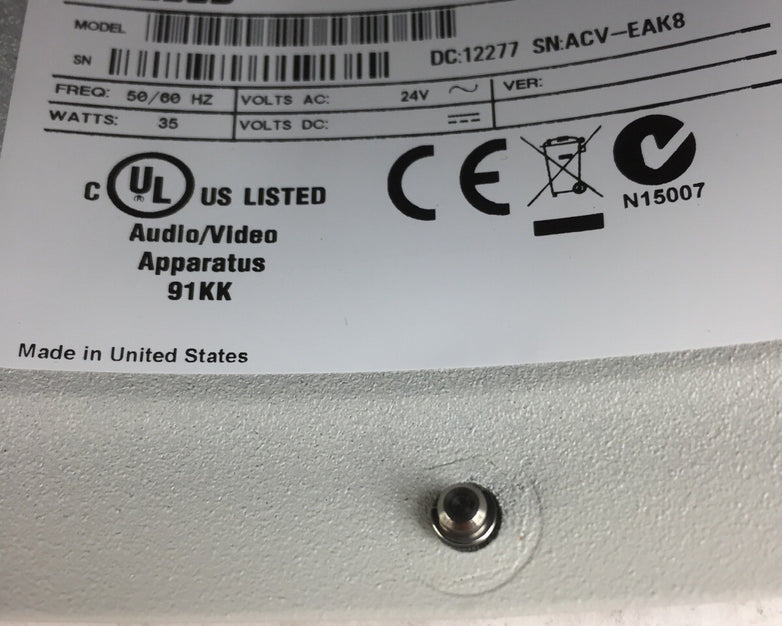 Pelco DF5-PG-E0 Series Fixed Mount Dome Housing