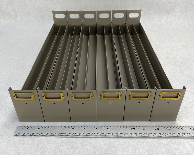 Fisherbrand 07212103 Six Microscope Slide Storage Divided Drawers Brown