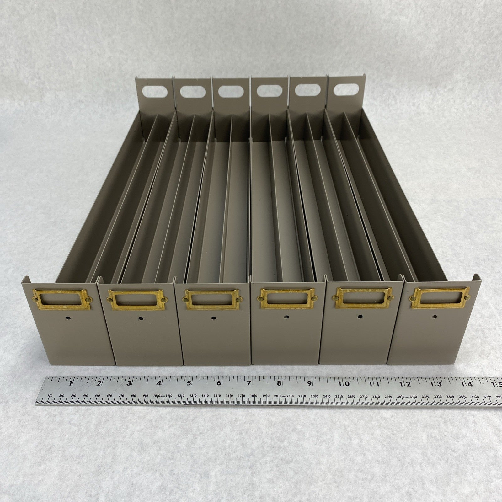 Fisherbrand 07212103 Six Microscope Slide Storage Divided Drawers Brown3