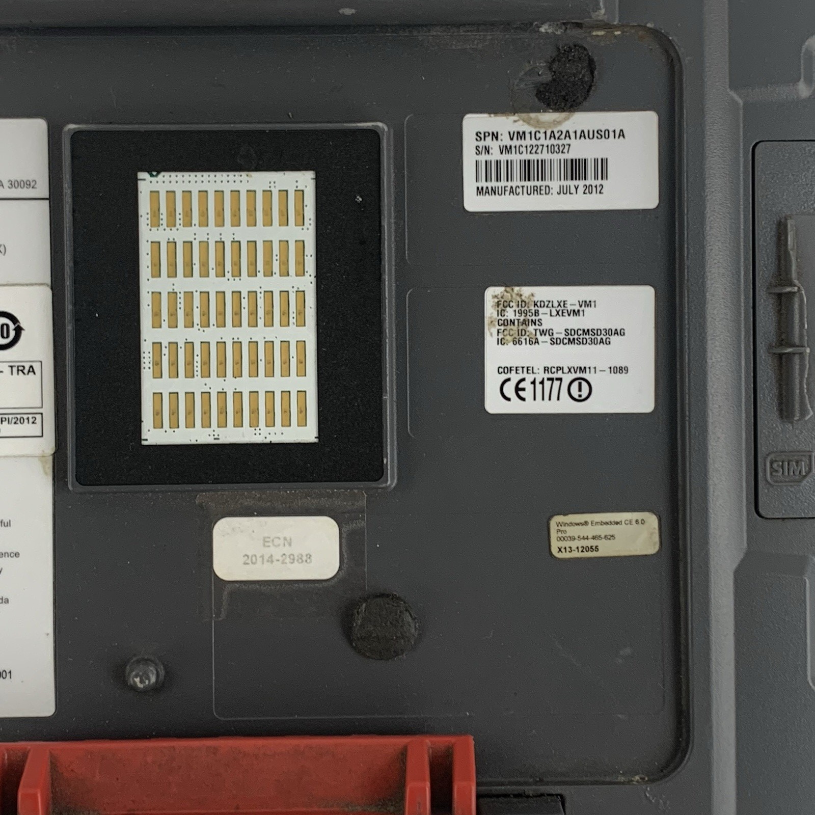 Honeywell Thor VM1C Computer Atom 2530 1 GB Ram No OS No Flash No Stylus No SSD8