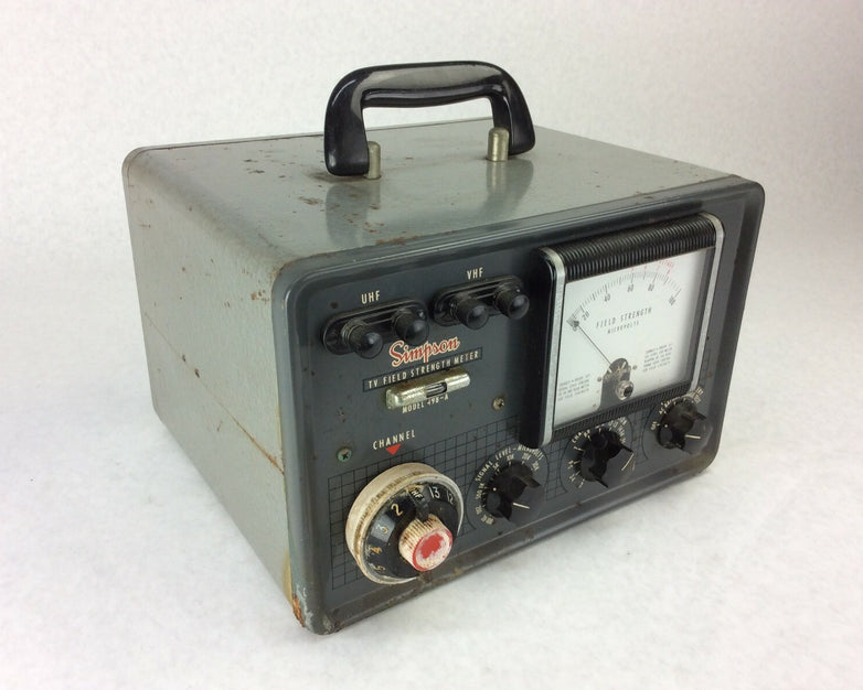 Vintage Simpson TV Field Strength Meter 498-A