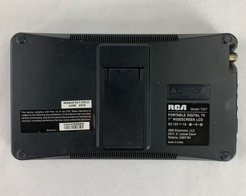 RCA T227 7" Portable Digital TV - Tested w/ AC Adapter