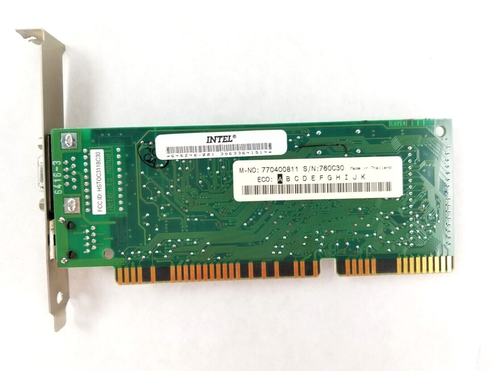 Intel 646248-001 ISA 16/4 Token Ring Adapter 770400811 200092400