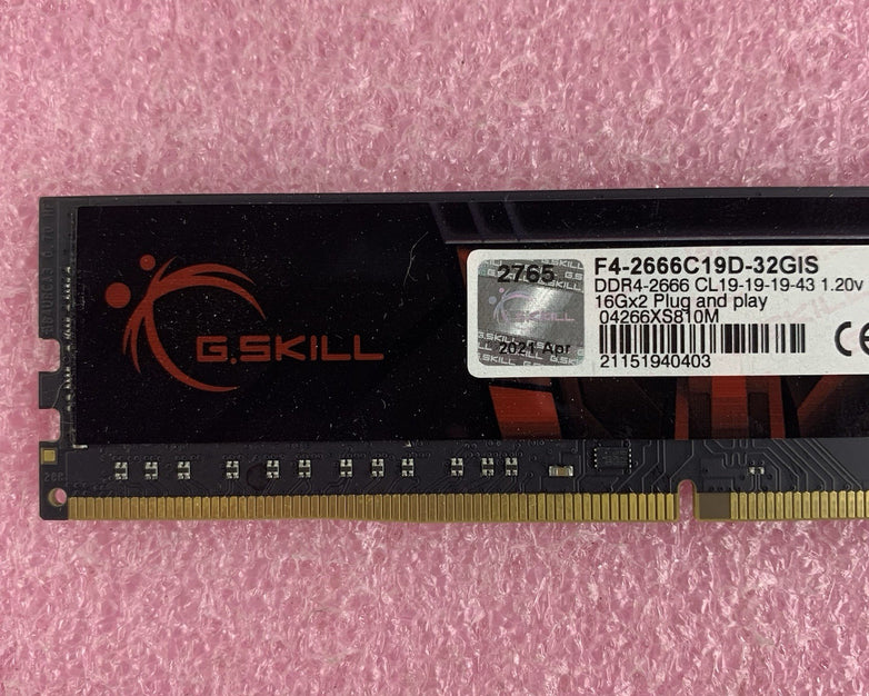 G.SKILL F4-2666C19D-32GIS Aegis Series DDR4 RAM 16 GB  2666MT/S Computer Ram