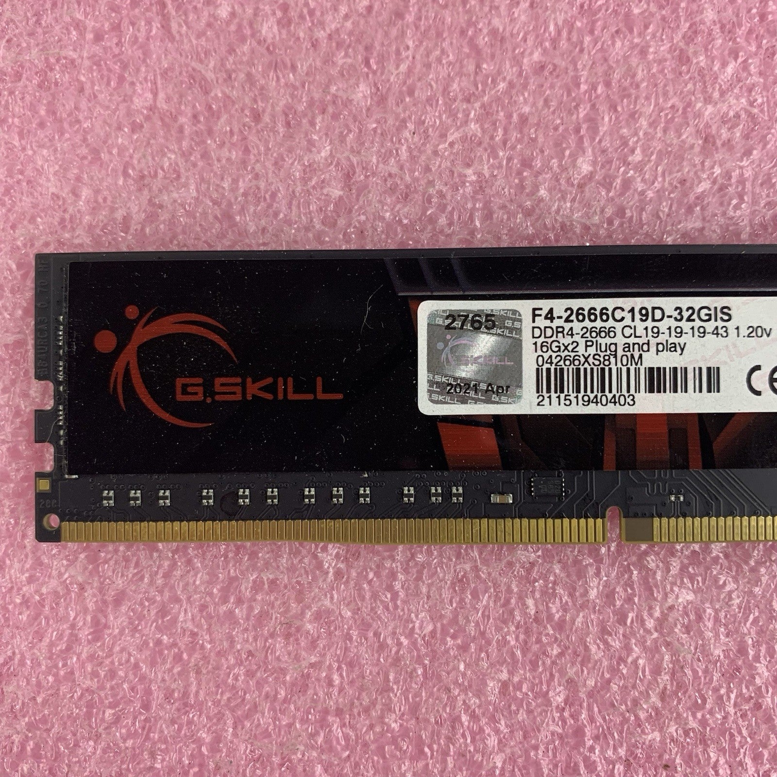 G.SKILL F4-2666C19D-32GIS Aegis Series DDR4 RAM 16 GB  2666MT/S Computer Ram2