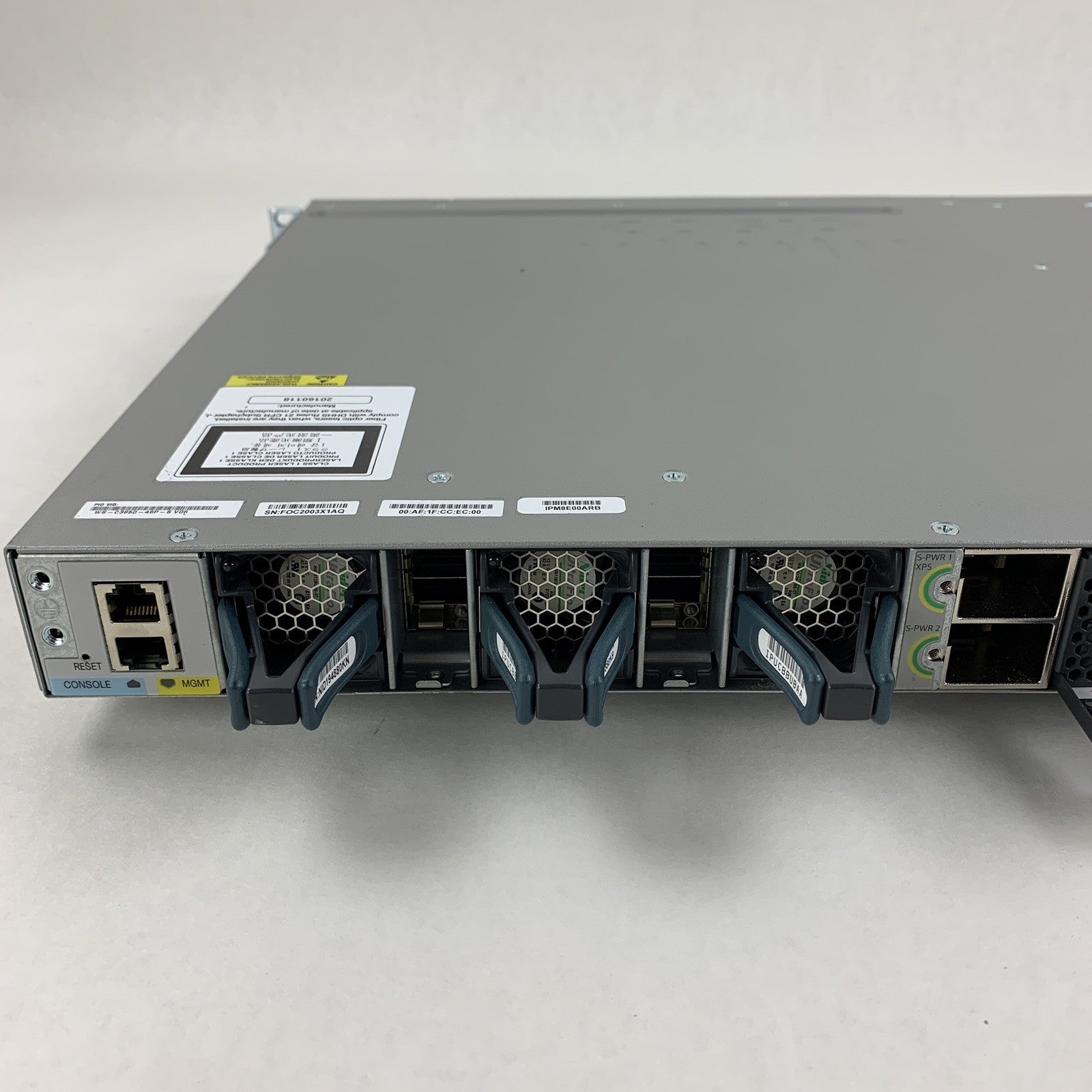 Cisco WS-C3850-48P-S V06 Catalyst 3850 w/ C3850-NM-4-1G Switch Tested Reset