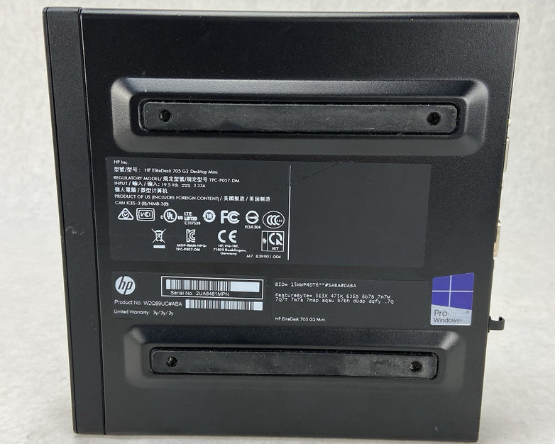 HP EliteDesk 705 G2 Micro AMD Pro A-10-8700B 1.8GHz 8GB RAM No HDDOSAC