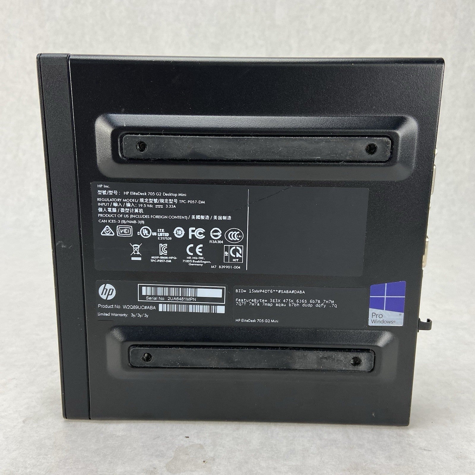 HP EliteDesk 705 G2 Micro AMD Pro A-10-8700B 1.8GHz 8GB RAM No HDDOSAC2