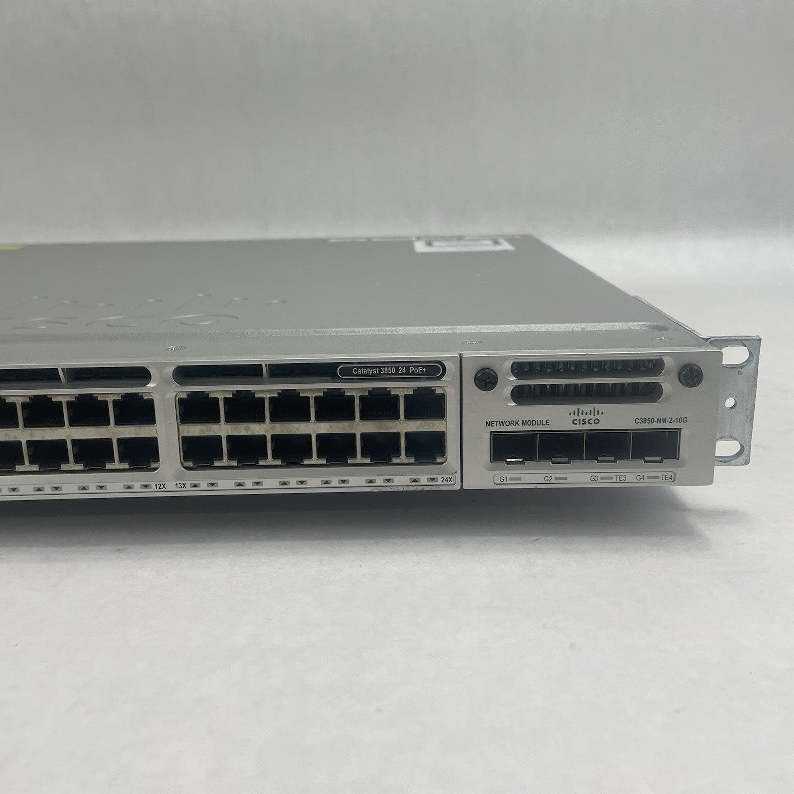 Cisco WS-C3850-24P-S V03 Switch 24-Port Gigabit PoE+ w/ 2x PSU Tested & Reset2
