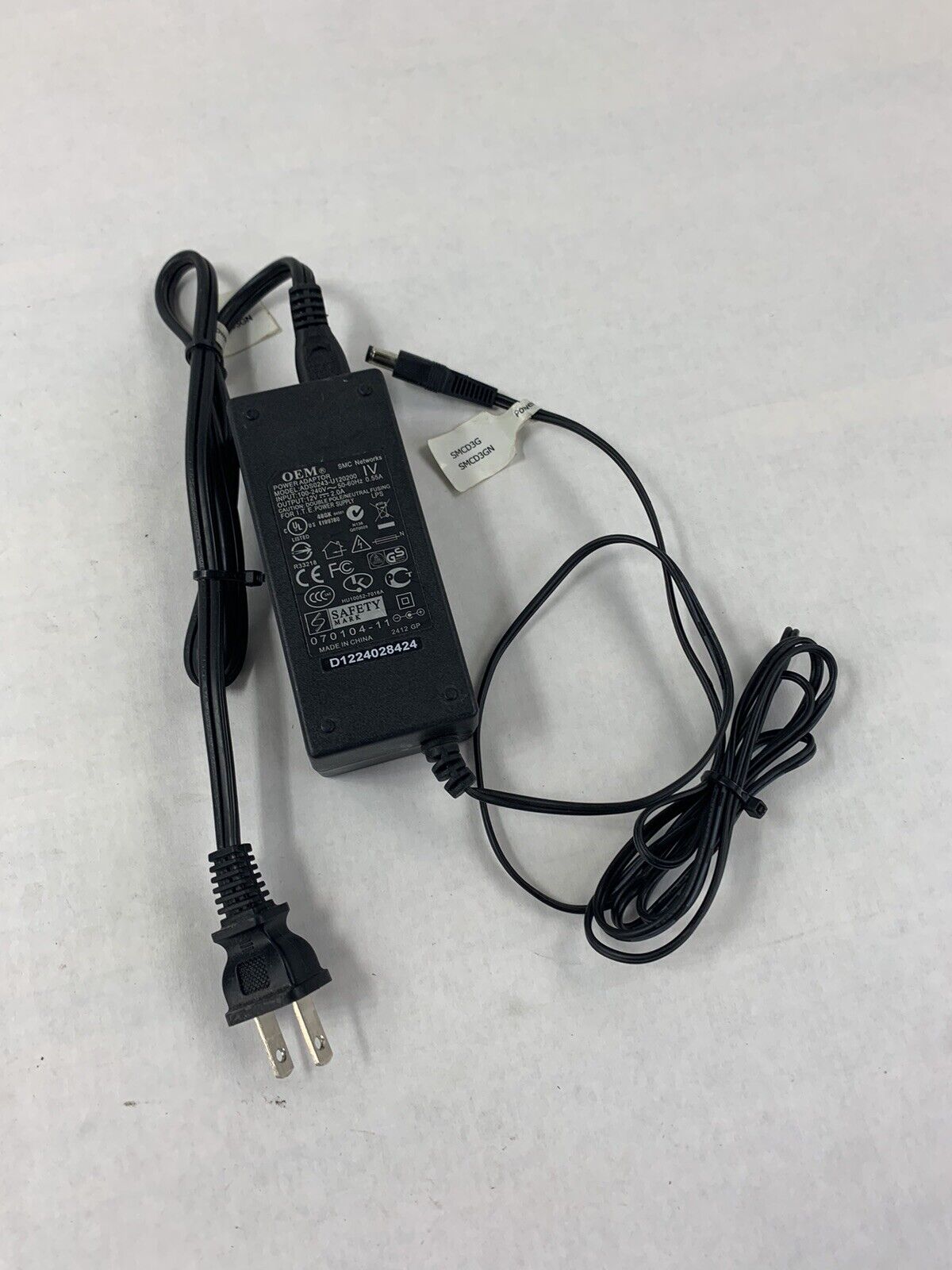 Lot 3 OEM AC Adapter 24W 12V 2.0A ADS0243-U120200