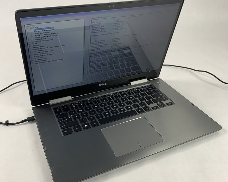 Dell Inspiron 7573 2-in-1 15.6" I7-8550U 1.8 GHz 16 GB RAM No OS No HDD No Batt