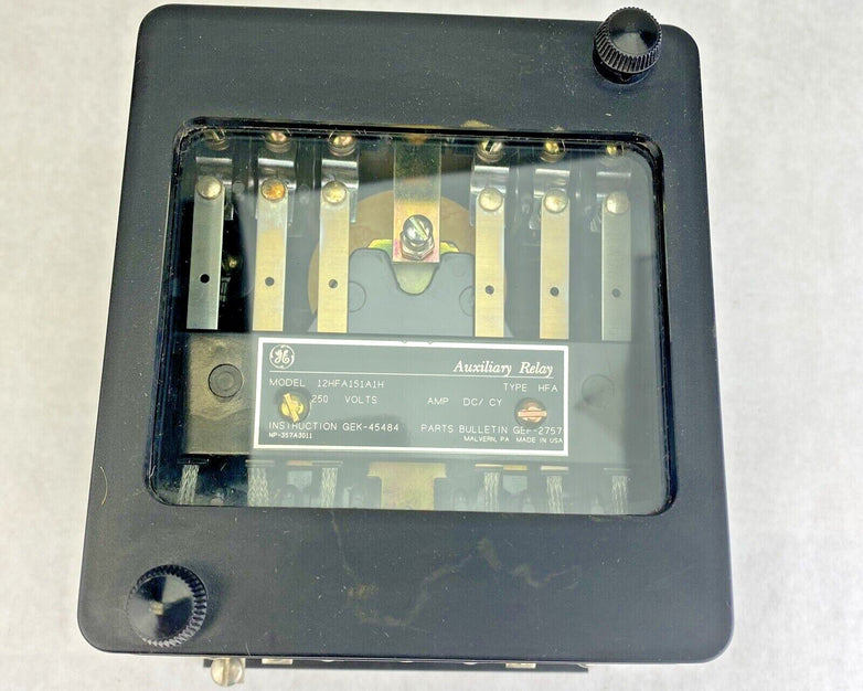 GE 12HFA151A1H Type HFA 5.5x6" 250V DC/CY Wall Mount Auxiliary Relay