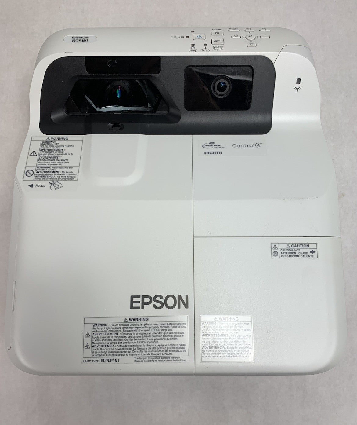 Epson PowerLite 695Wi H740A LCD Lamp Projector 828 Lamp Hours - No Remote5