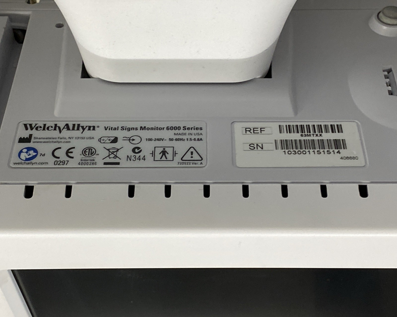 Welch Allyn 6000 Series Vital Sign Monitor 63MTXX w/ Mobile Stand 4800-60