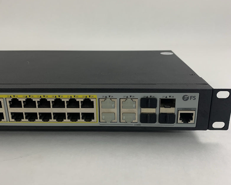 FS S3900-24T4S PoE+ 24-Port Gigabit L2+ Managed Switch  SFP+ Tested and Reset