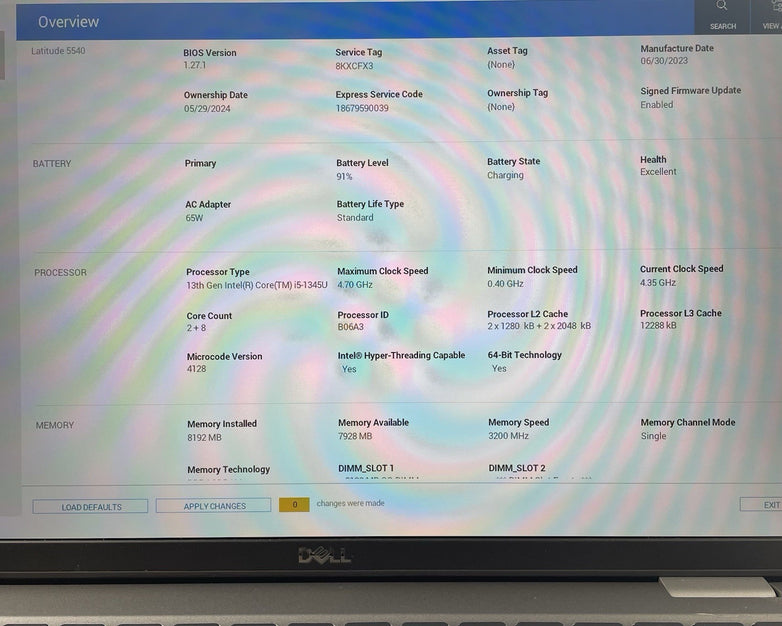 Dell Latitude 5540 15.6" i5-1345U 4.35 GHz 8 GB RAM No SSD/OS/AC
