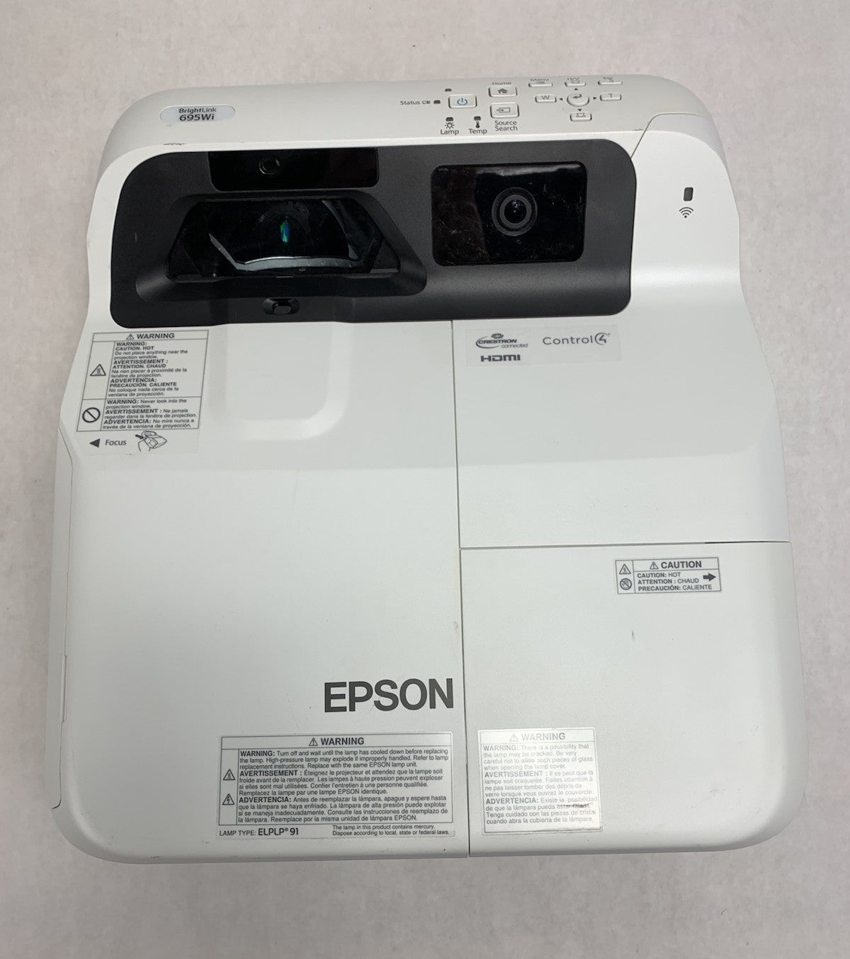 Epson PowerLite 695Wi H740A LCD Lamp Projector 716 Lamp Hours - No Remote5