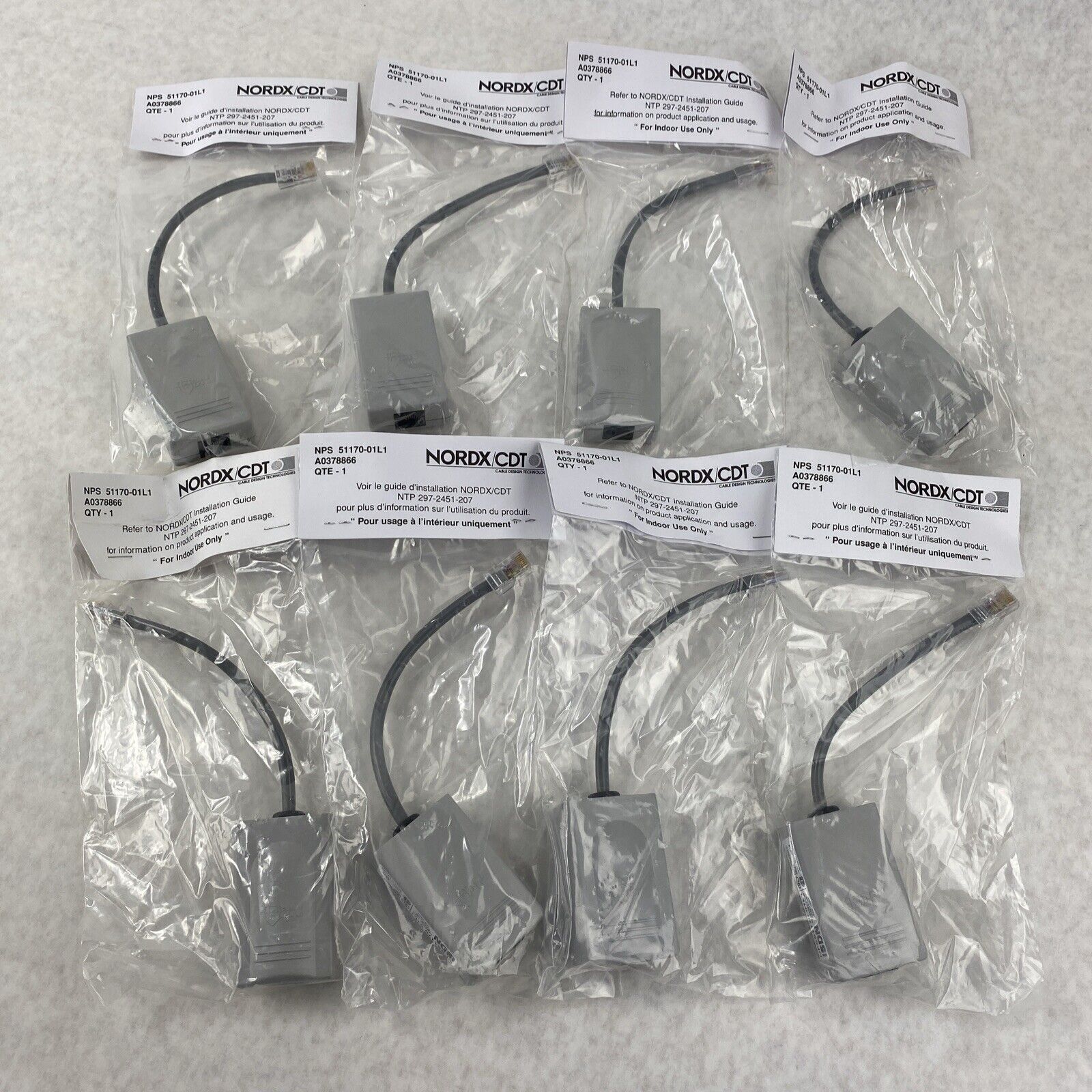 Lot of 8 Nordx CDT ISDN NPS51170-01L1 Terminating Resistor 100 Ohm