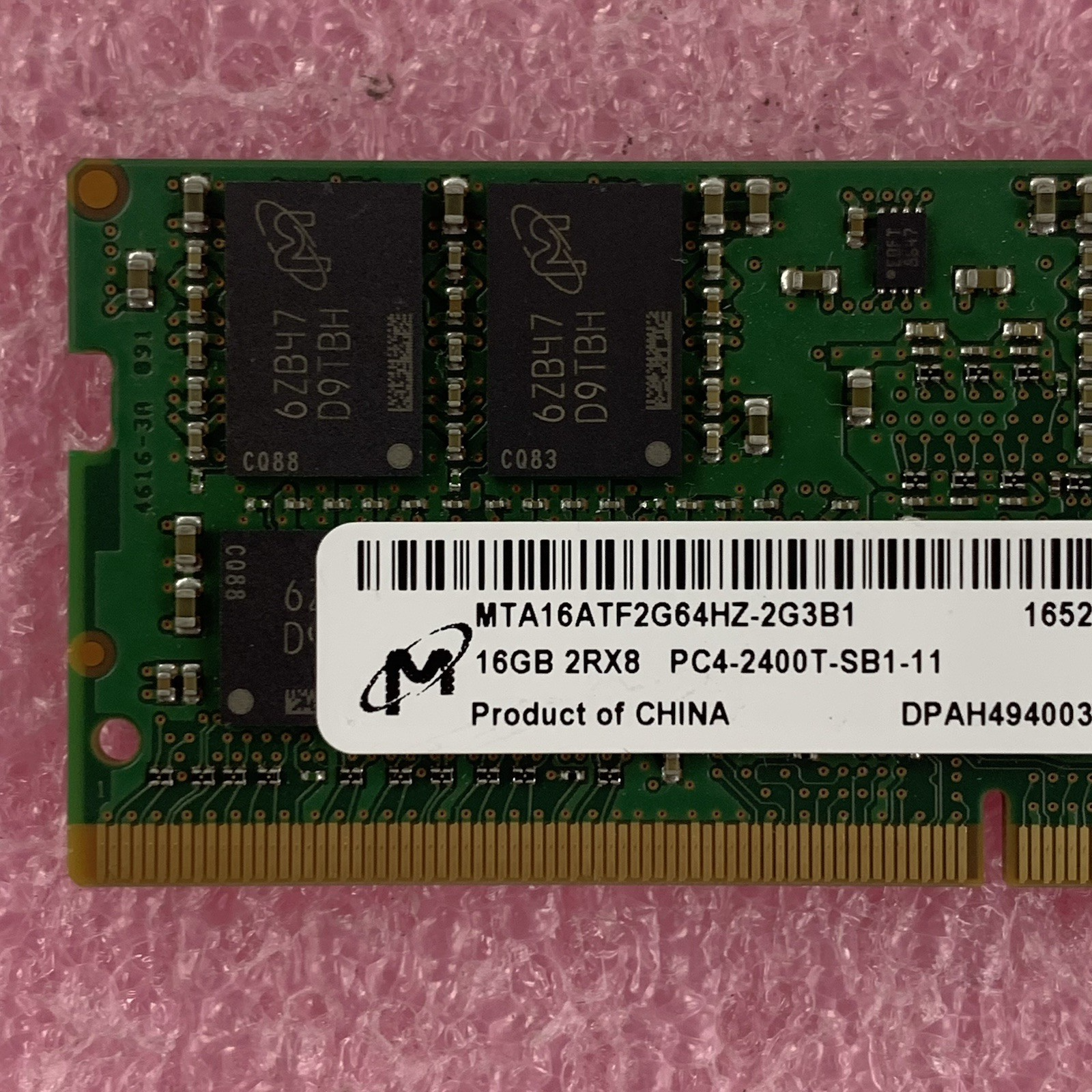 Micron MTA16ATF2G64HZ-2G3B1 16GB 1x16GB DDR4 260-Pin PC4-2400T Laptop Memory Ram2