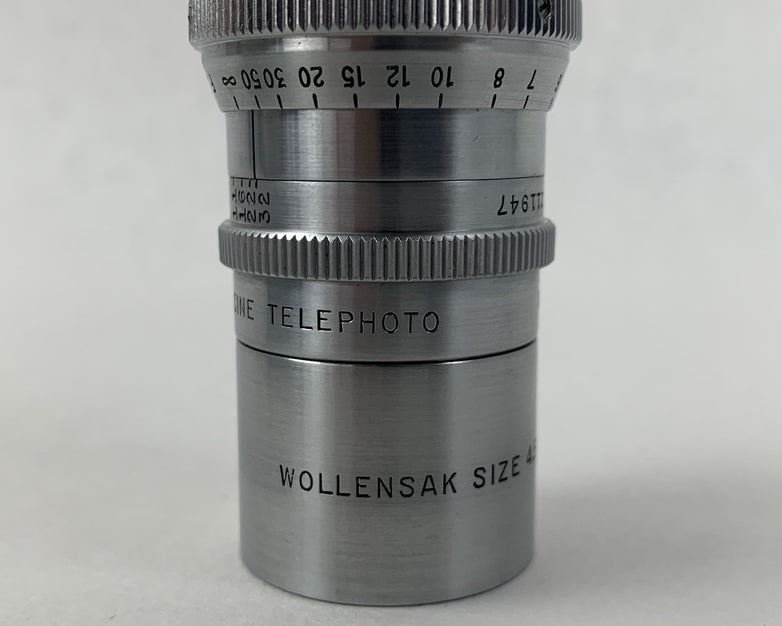 Wollensak Raptar 3" f/4 Cine Telephoto C Mount Lens w/ Protective Case