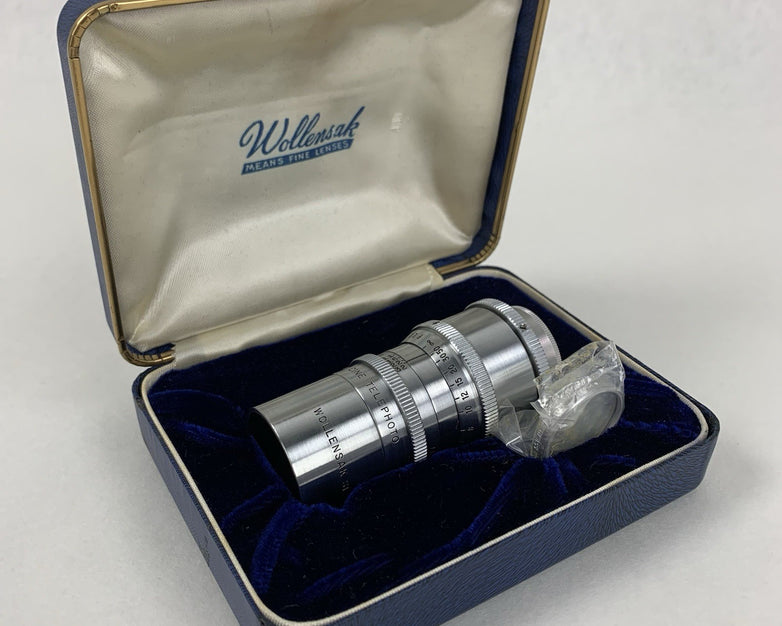 Wollensak Raptar 3" f/4 Cine Telephoto C Mount Lens w/ Protective Case