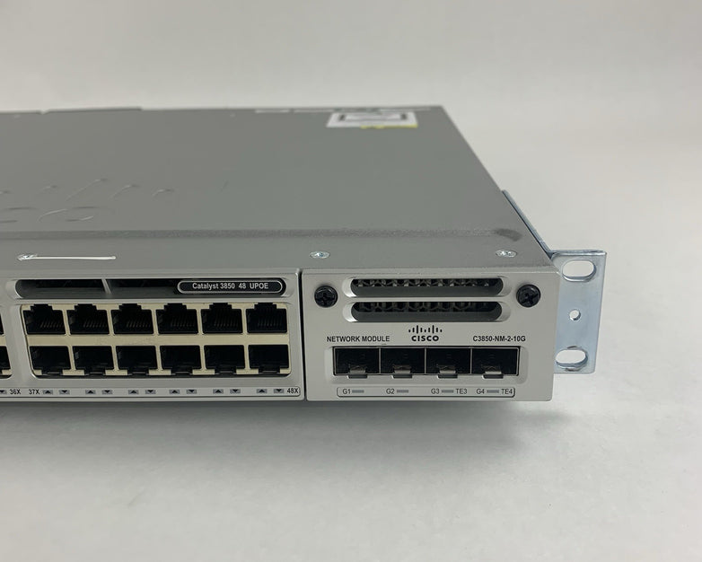 Cisco Catalyst WS-C3850-48U-S V06 48 Port Switch Tested w/C3850-NM-2-10G 2x PSUs