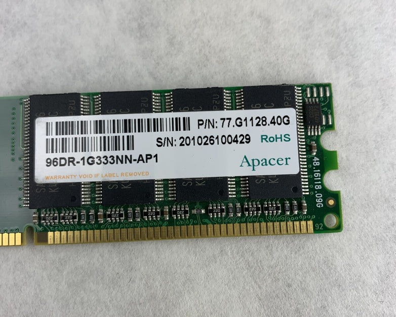 Apacer 77.G1128.40G Server Memory 96DR-1G333NN-AP1 (Lot of 2)