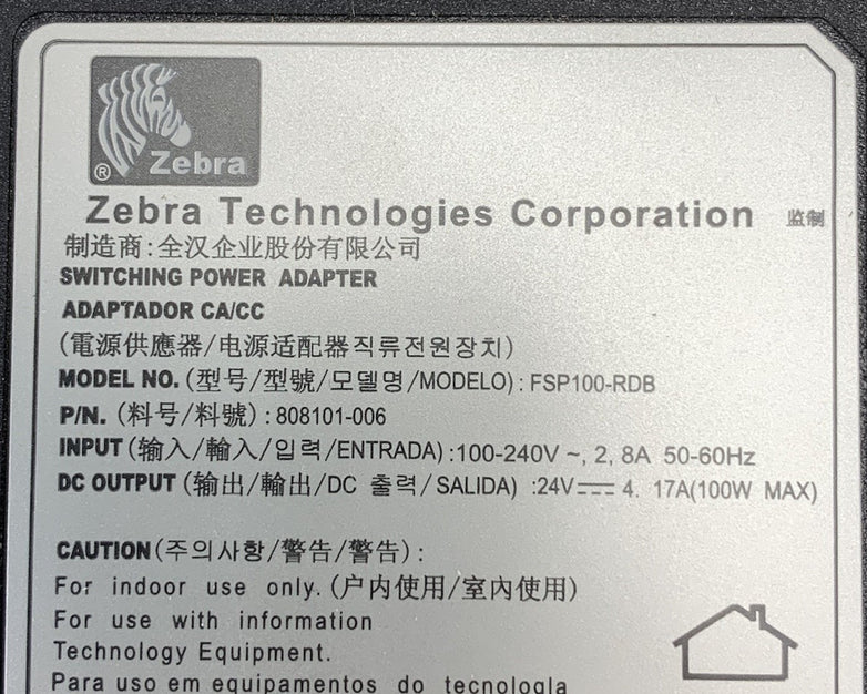 Zebra FSP100-RDB 100W AC Adapter Power Supply for Zebra ZT230
