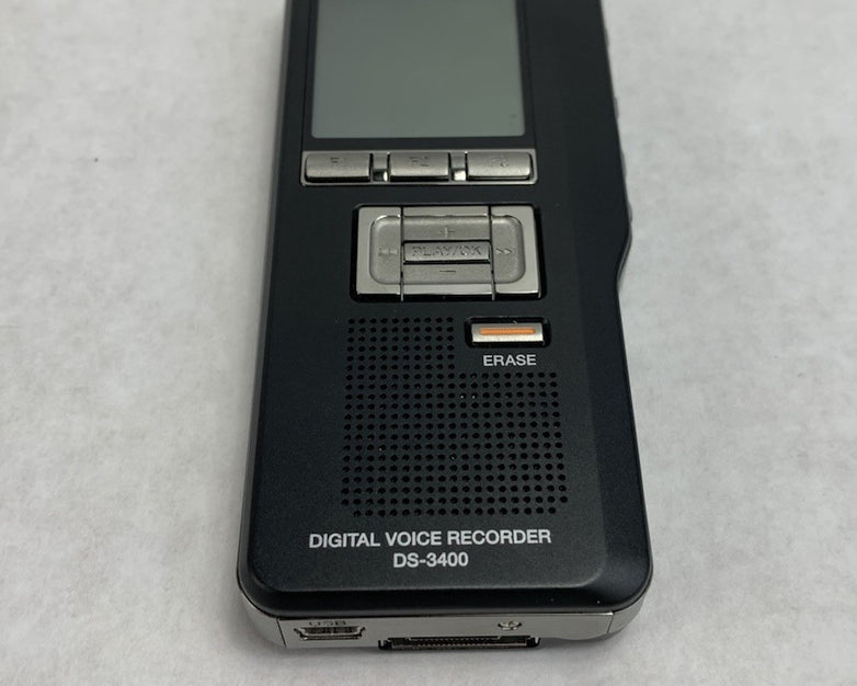 Olympus DS-3400 Digital Voice Recorder w/ Sleeve - Tested