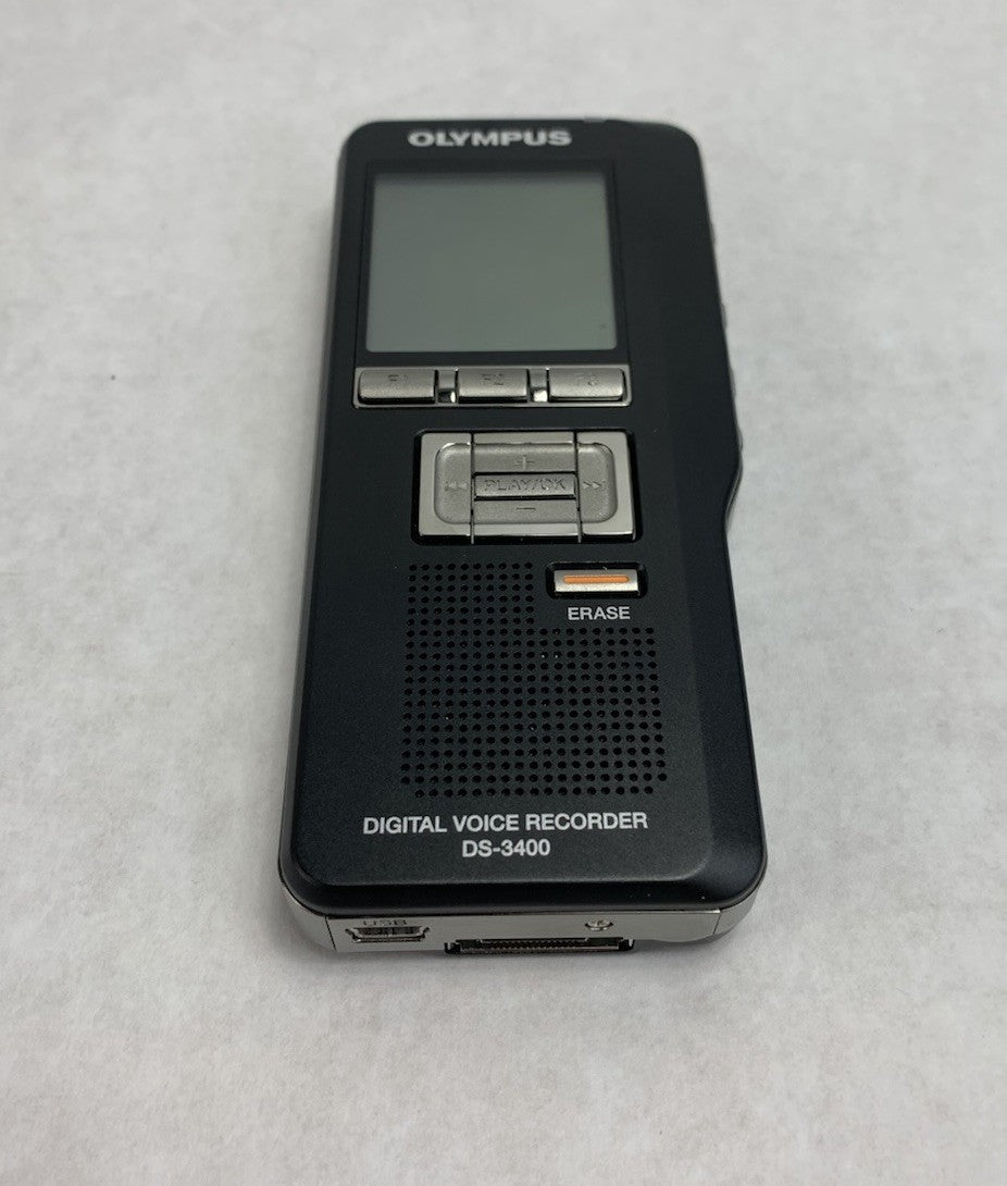 Olympus DS-3400 Digital Voice Recorder w/ Sleeve - Tested1