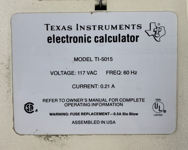 Texas Instruments TI-5015 Wired Printing Calculator