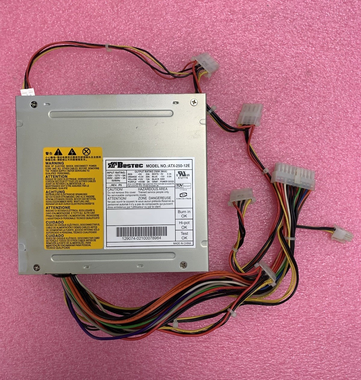 Bestec ATX-250-12E 250W Computer Power Supply5