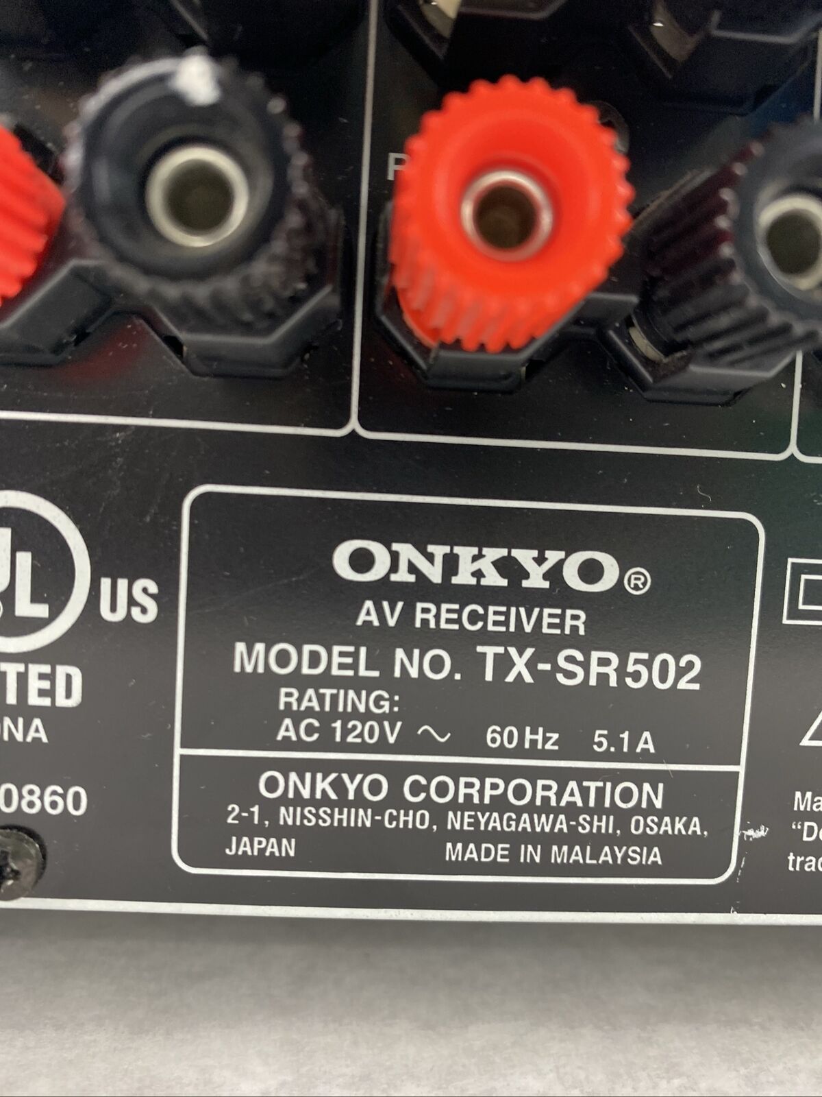 Onkyo TX-SR502 Home Theatre AV Receiver FOR PARTS SPARES REPAIRS NO SOUND