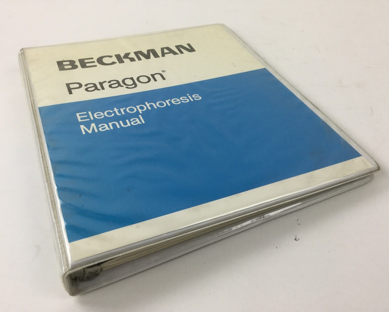 Beckman Paragon Electrophoresis Manual