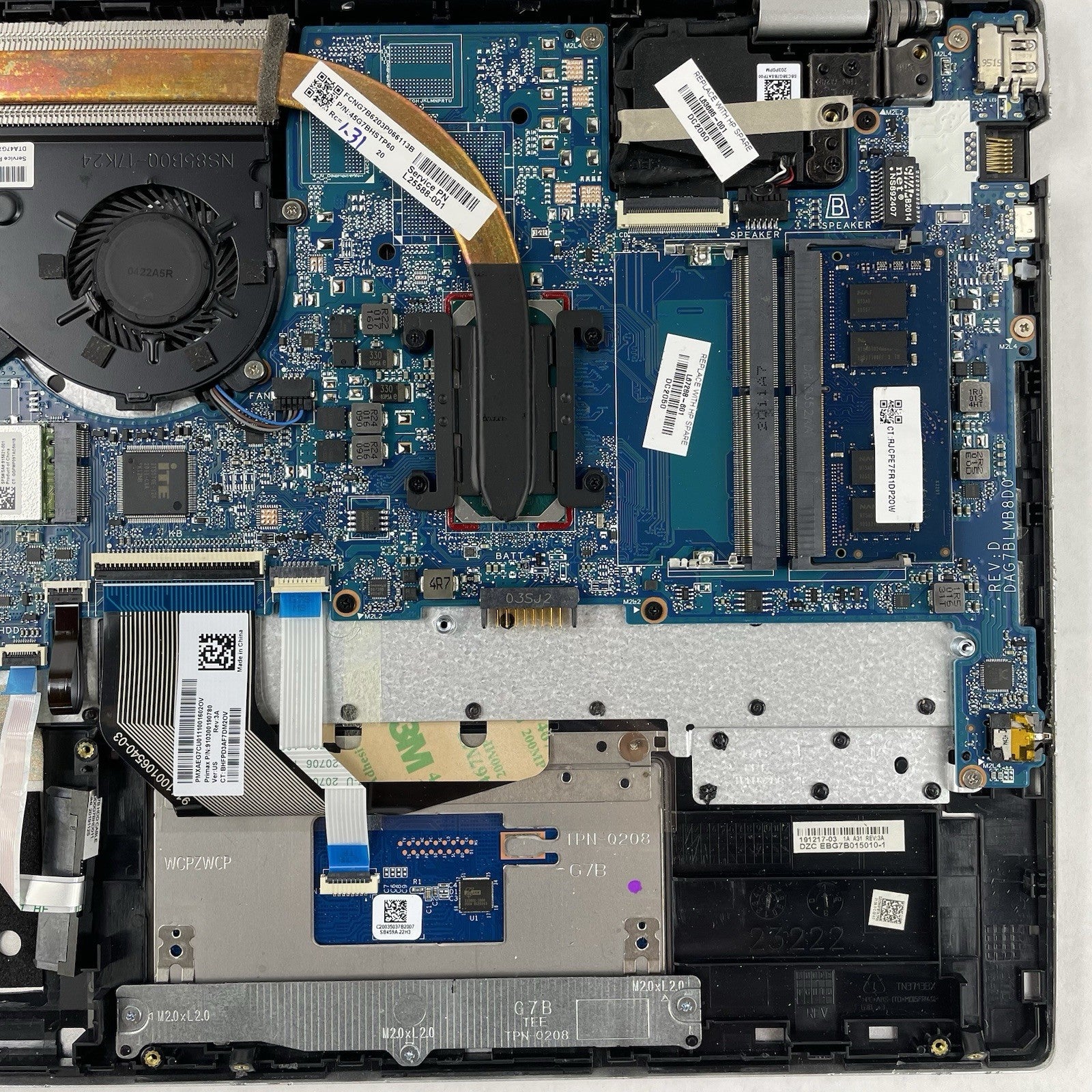 HP 15-cs3067st 15.6" i7-1065G7 1.30 GHz 8 GB RAM No SSD/OS/AC/Batt - READ19
